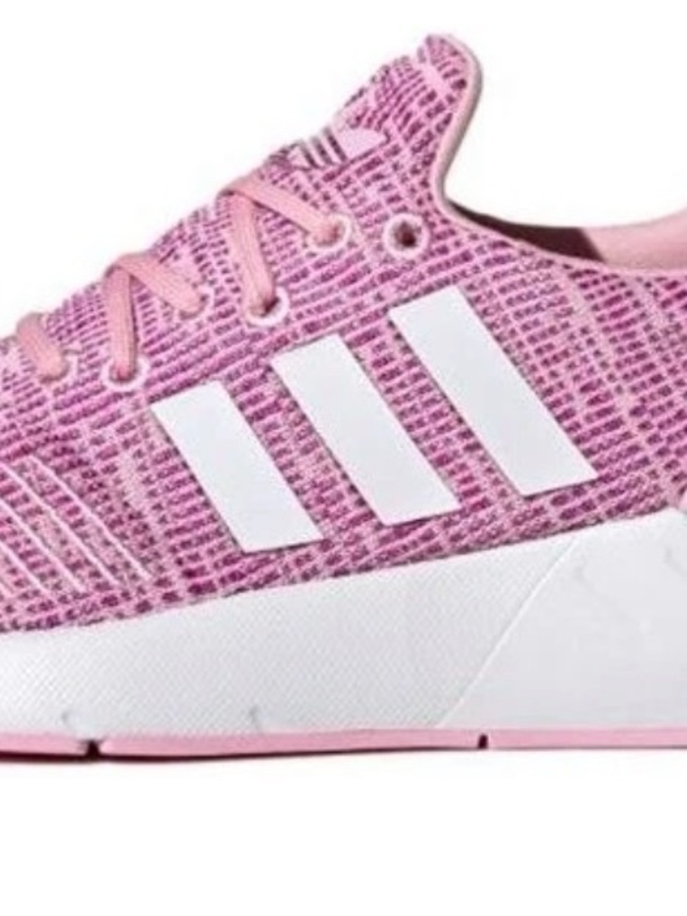 adidas Kids Pink Athletic Sneakers with White Stripes